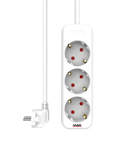 Produžni kabl 3 utičnice 1.4m Max MPS-103-1.4M Beli