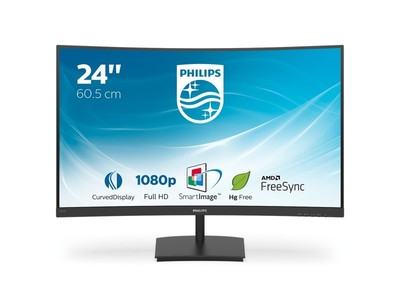 PHILIPS Monitor 23.6  241E1SC/00 E-Line 1920x1080/Full HD/75Hz/4ms/Curved