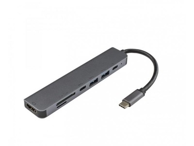 S BOX ADAPTER USB TYPE-C->HDMI/USB-3.0/SD+TF - 7u1